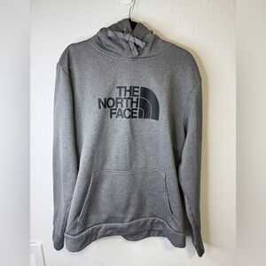 The North Face Men's Charcoal Hoodie-Pre-owned